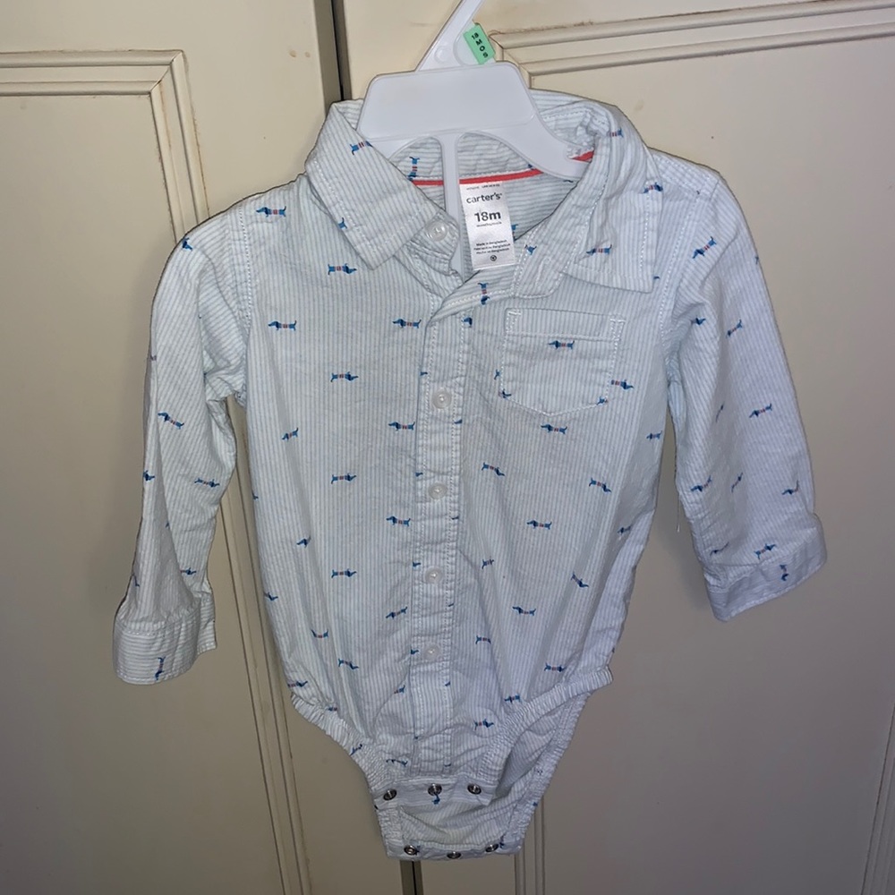 Carter’s button down long sleeve baby shirt